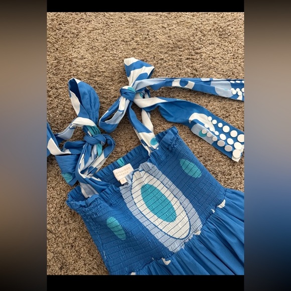 Sheridan French Kelly Maxi Dress in Blue Ink Dot 
size Small - Picture 9 of 12